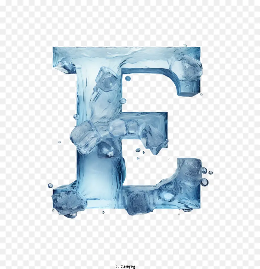 Letra E，Hielo PNG