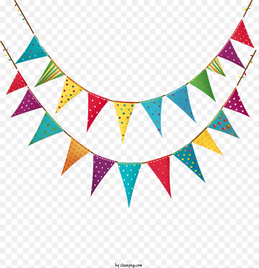 Banderines De La Fiesta，Cadena De Garland PNG