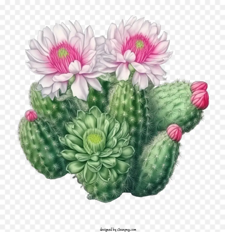 Cactus，Cactus En Flor PNG