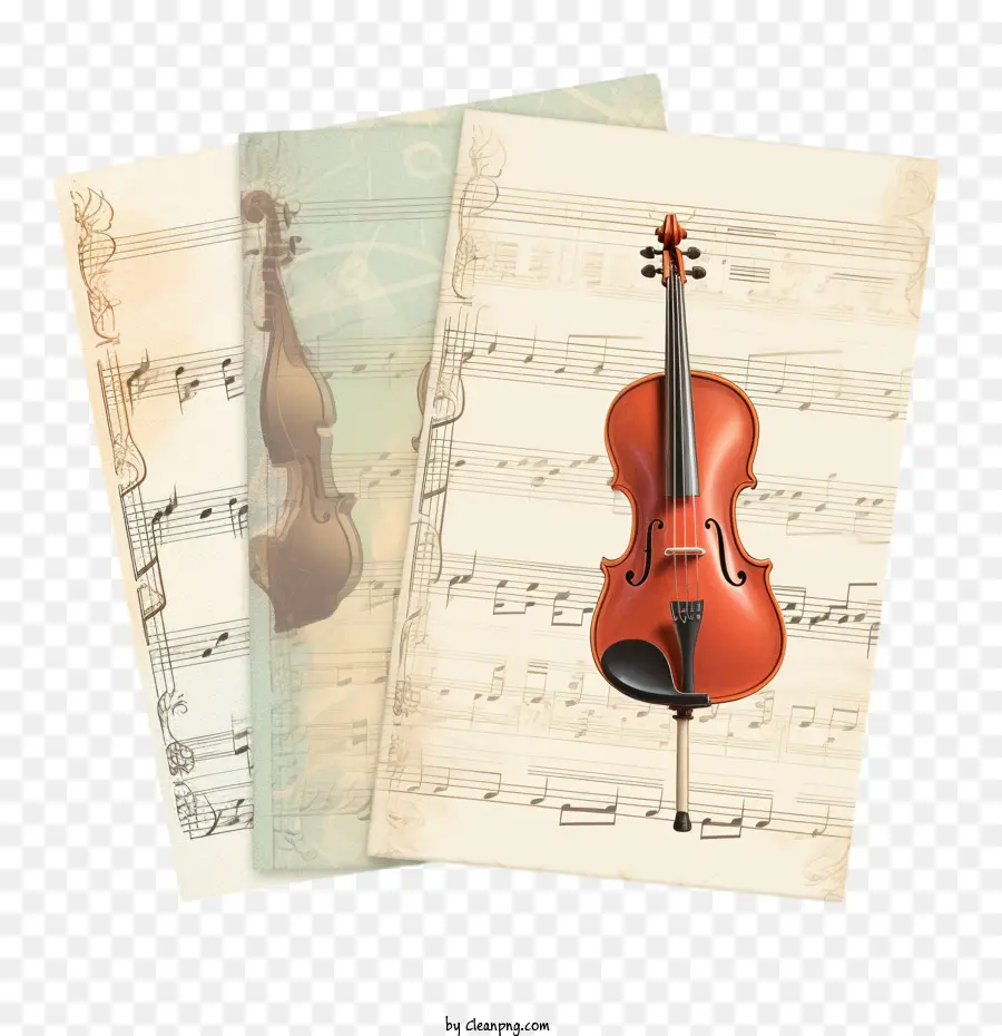 Plantilla De Notas，Violín PNG