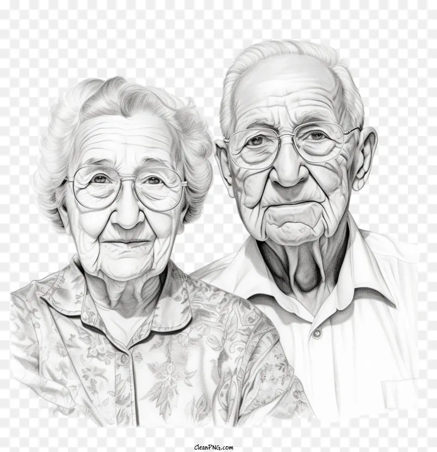 Día Internacional De Las Personas Mayores，Pareja De Ancianos PNG