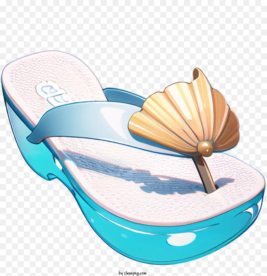 Chanclas，Azul PNG