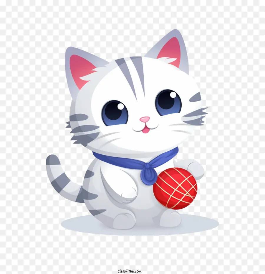 Gato Jugando Bola De Hilo，Gatito PNG