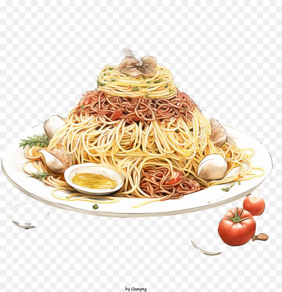 Espaguetis，Almejas PNG
