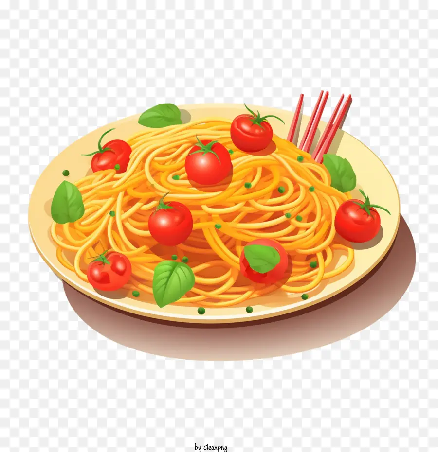 Espaguetis，Pasta Con Tomates PNG