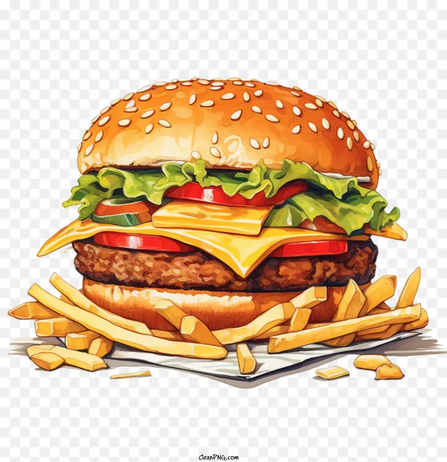 Hamburguesa，Queso PNG