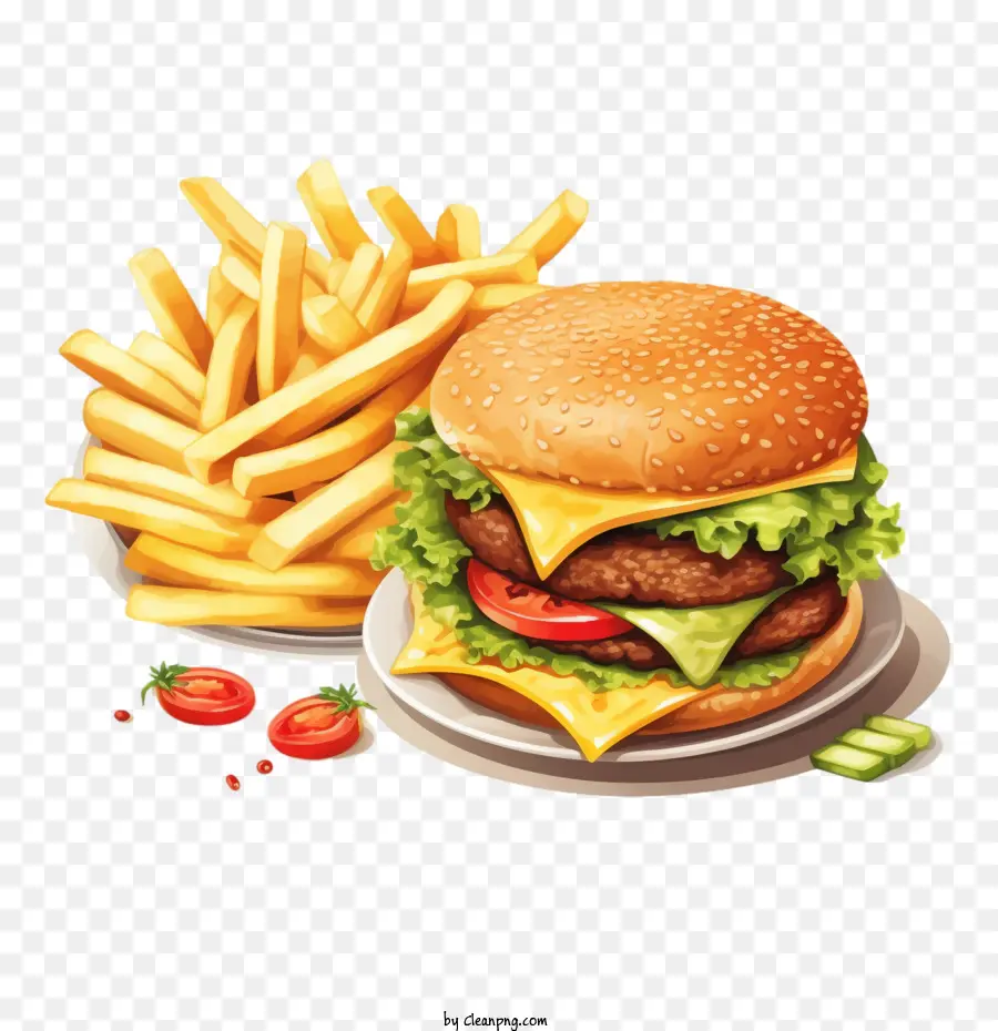 Hamburgo，Las Papas Fritas PNG