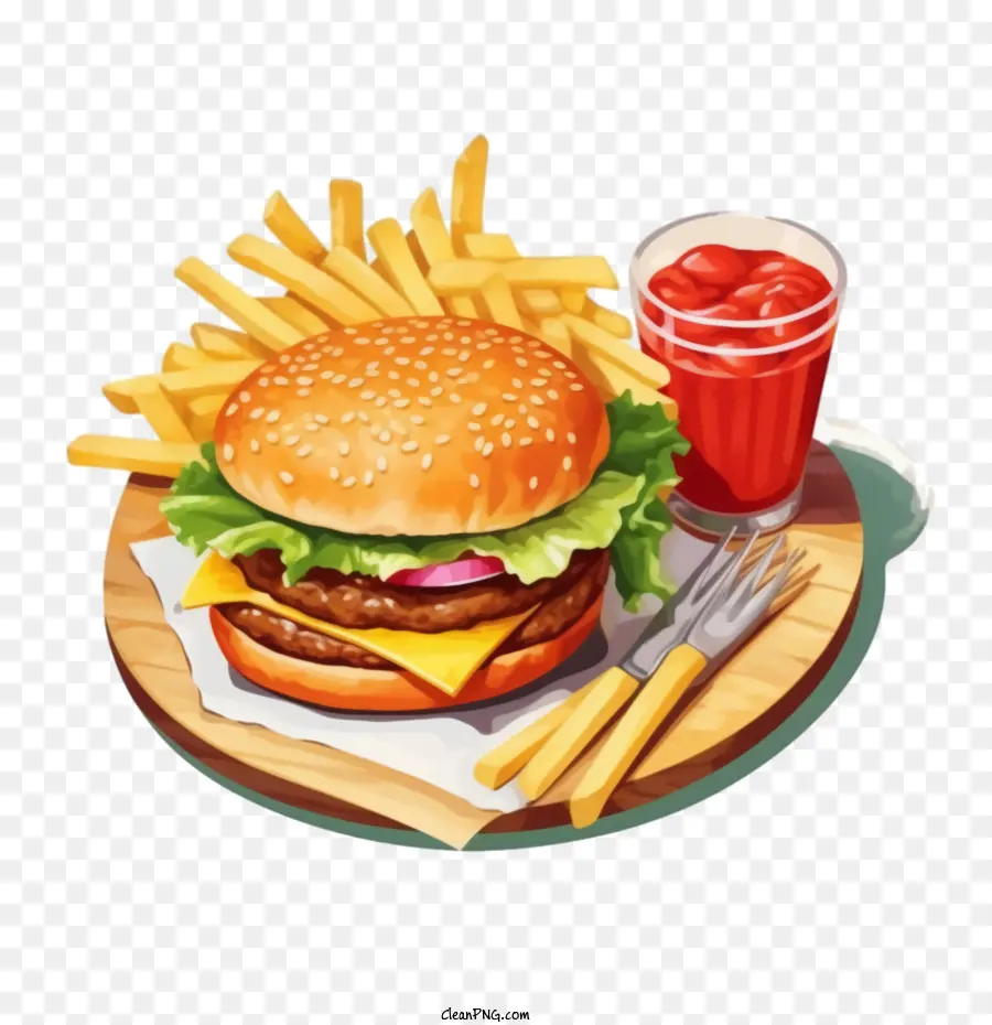 Hamburgo，Las Papas Fritas PNG