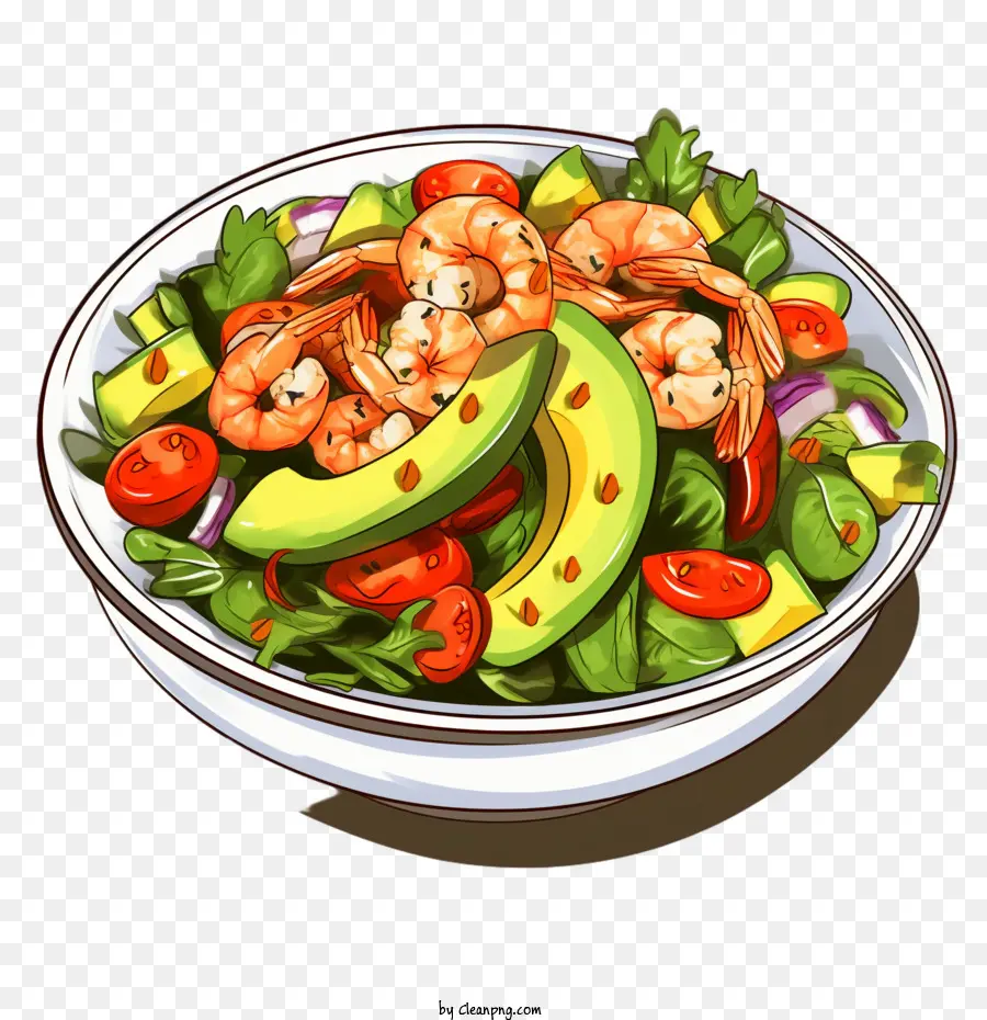 Ensalada，Ensalada De Camarones PNG