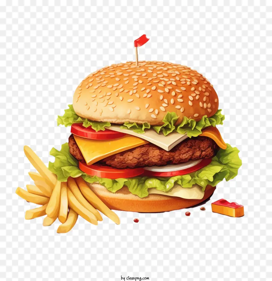 Hamburguesa，Queso PNG