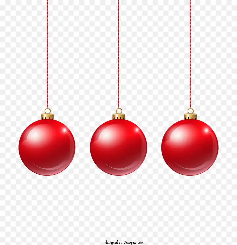 Bolas De Navidad，Adornos Navideños Rojos PNG