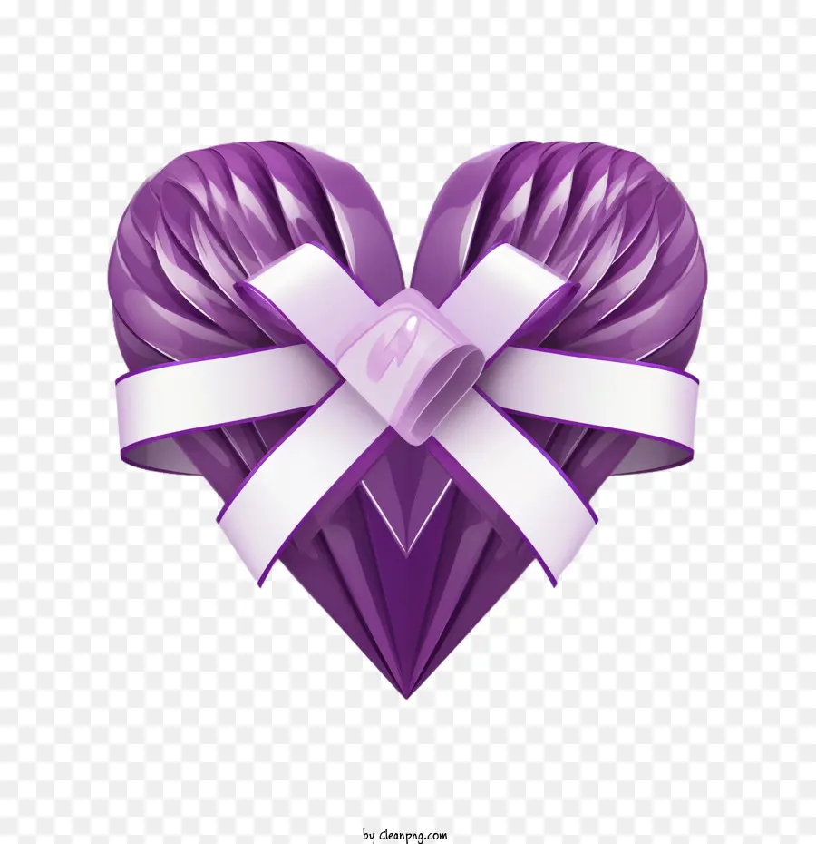 Día Del Corazón Púrpura，Corazón De Cinta Púrpura PNG