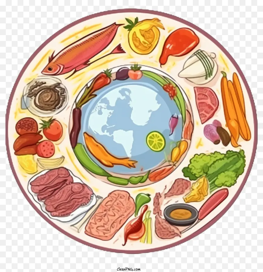 Día Mundial De La Alimentación，Comida Mundial PNG