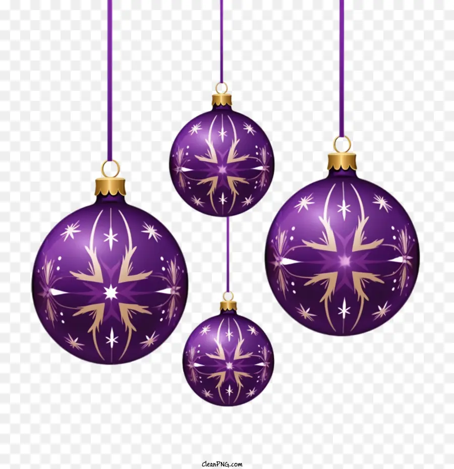 Bolas De Navidad，Adornos Navideños Morados PNG