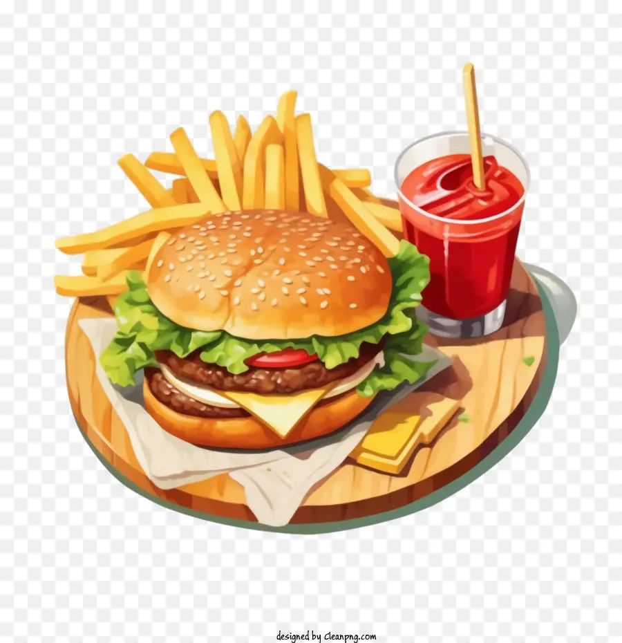 Hamburguesa，Hamburguesa Y Papas Fritas PNG