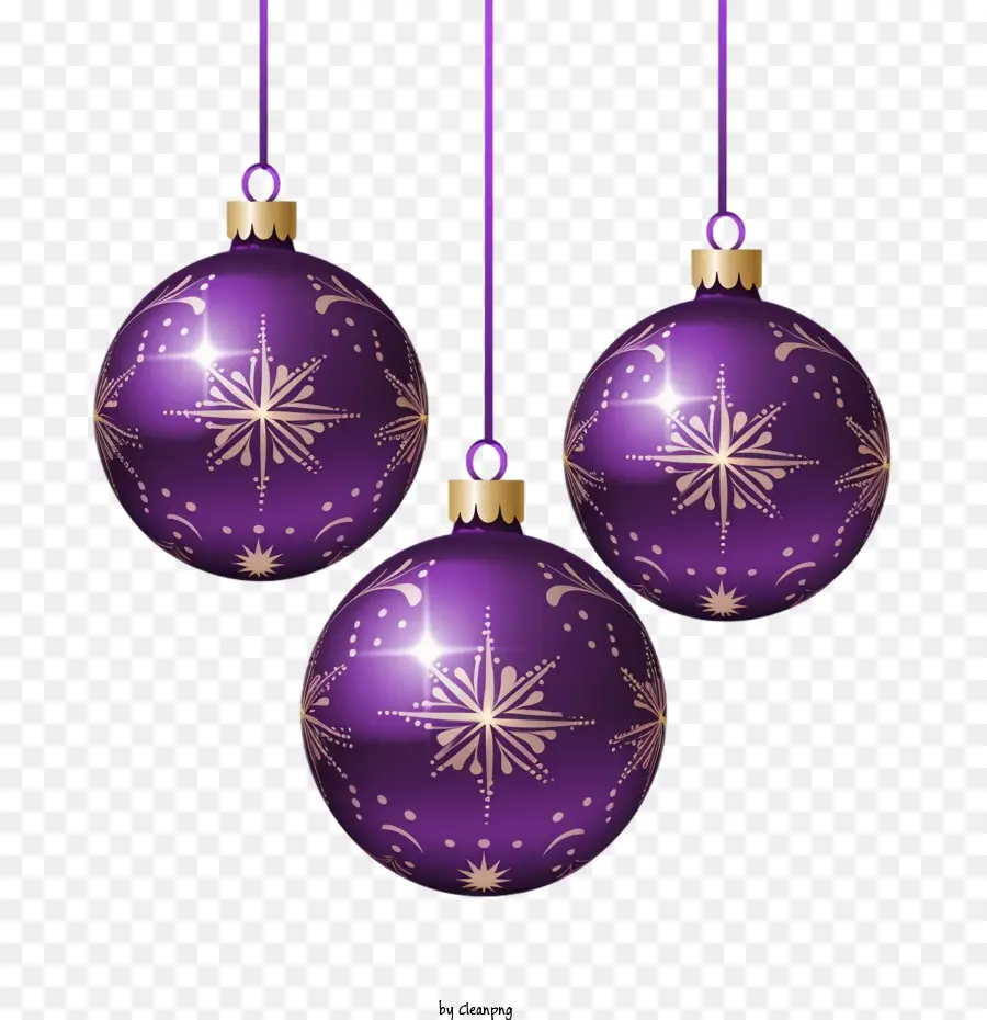 Bolas De Navidad，Morado PNG