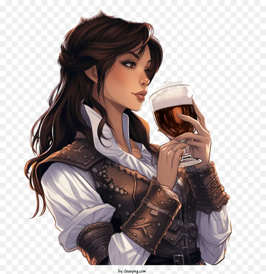 Día De Los Amantes De La Cerveza，Mujer PNG