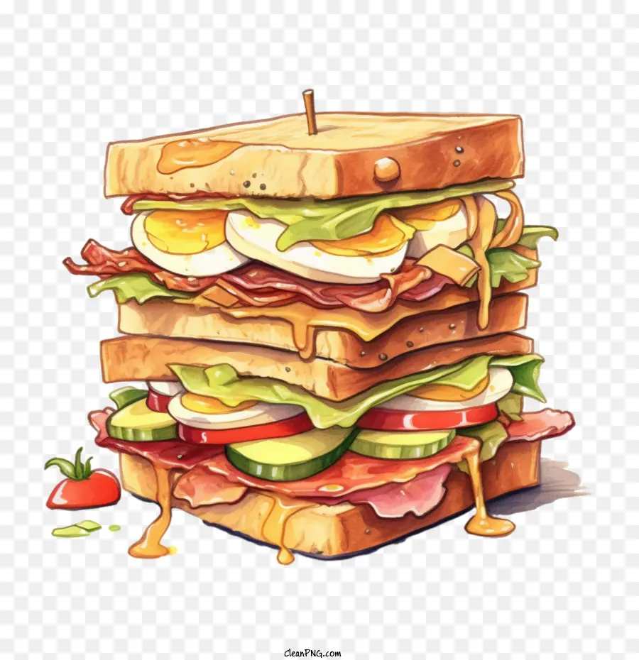 Sándwich，Tocino PNG