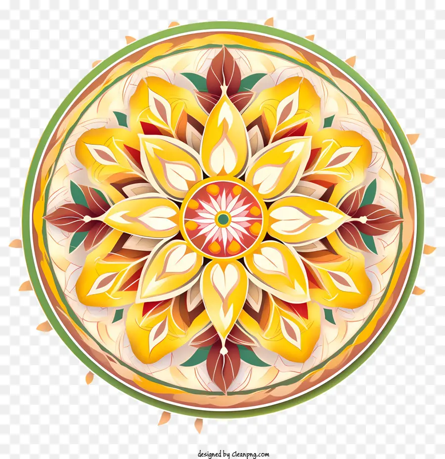 El Nombre Es Floral Rangoli，Flor PNG