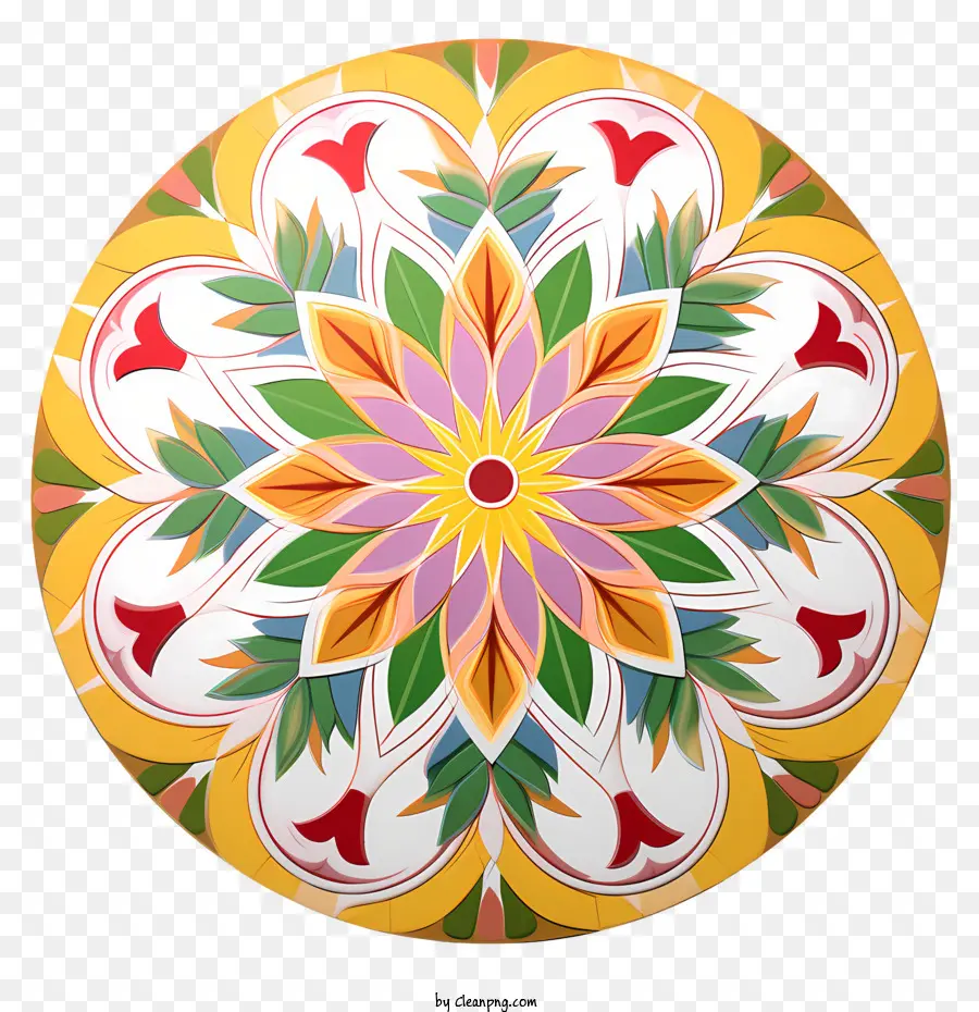 El Nombre Es Floral Rangoli，Flor PNG