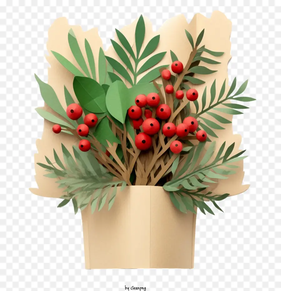 Artesanía De Navidad，Caja De Papel PNG