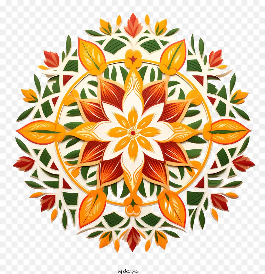 El Nombre Es Floral Rangoli，Sol PNG