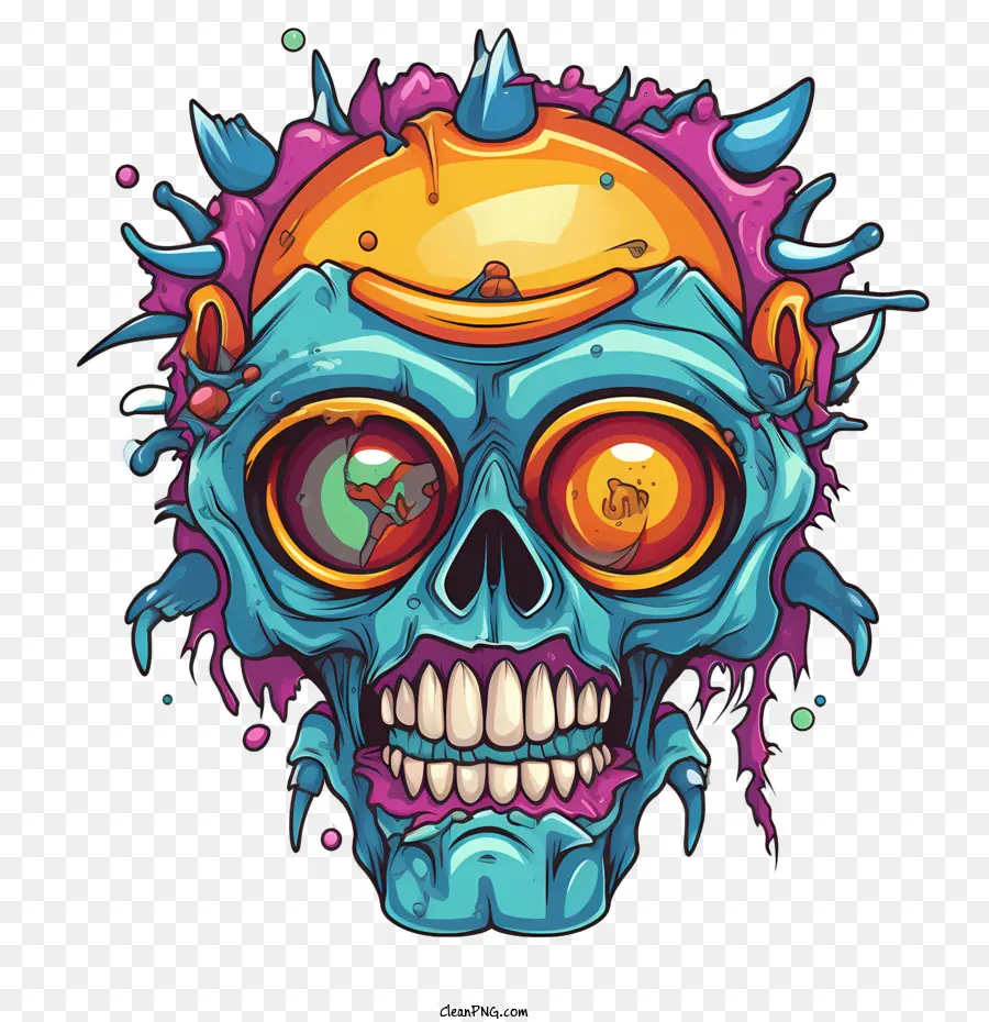 Zombie Skull，Bien PNG