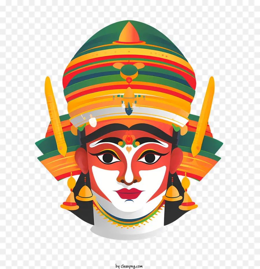 Onam Kathakali，Máscara Tradicional PNG