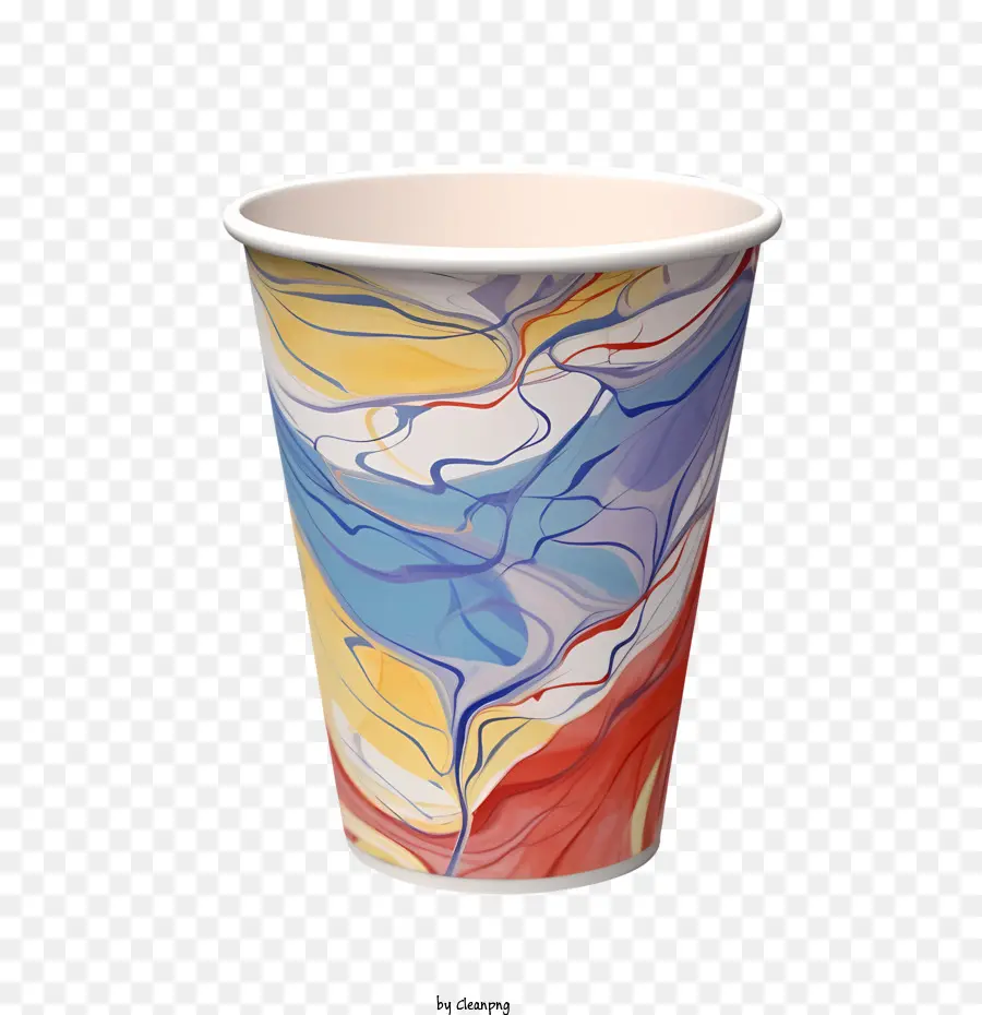 Taza De Papel，Colorido PNG