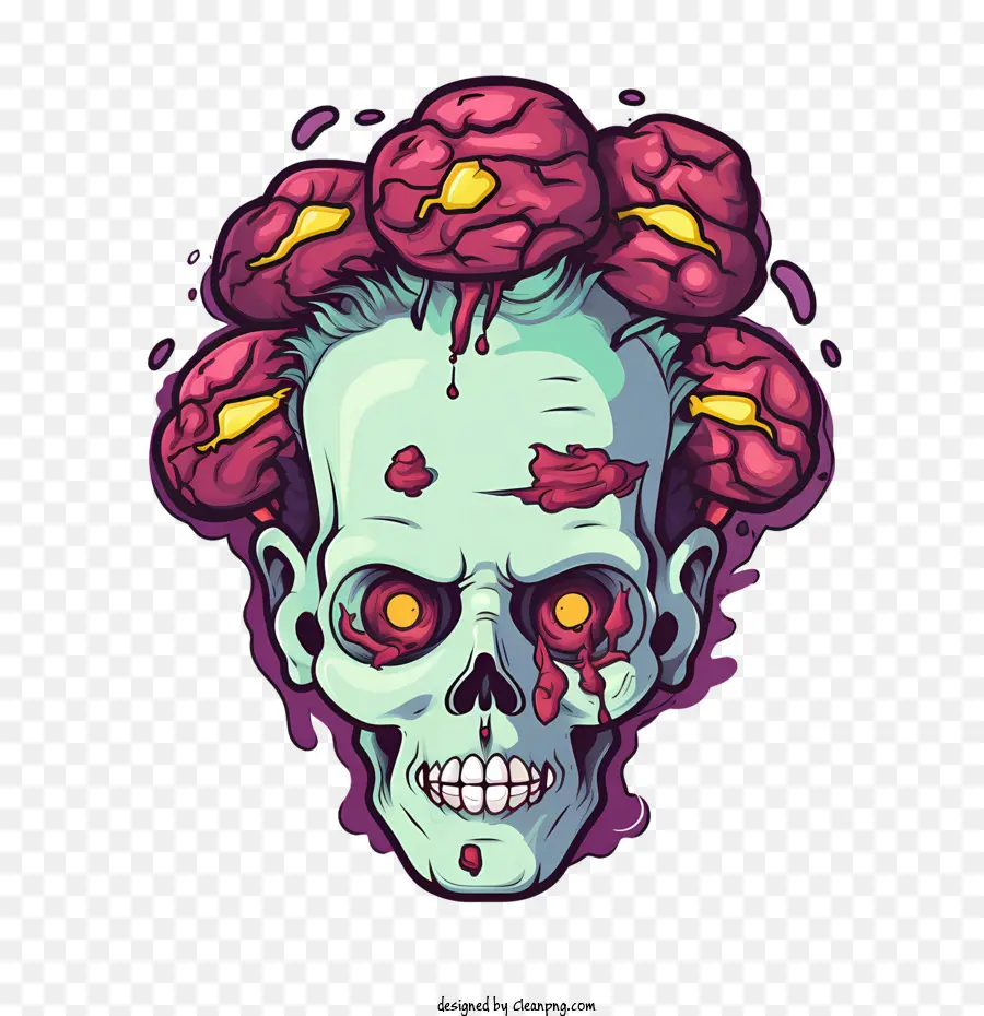 Zombie Skull，Zombie PNG