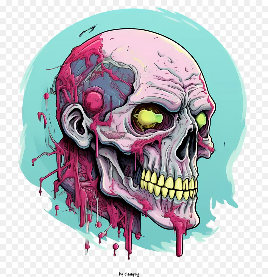 Zombie Skull，Bien PNG