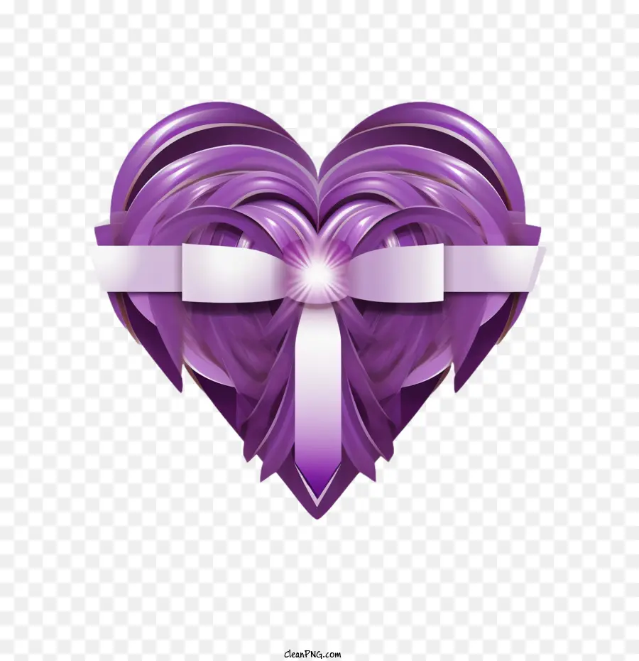 Día Del Corazón Púrpura，Corazón De Cinta Púrpura PNG