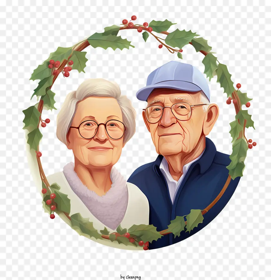 Día De Los Abuelos，Pareja De Ancianos PNG