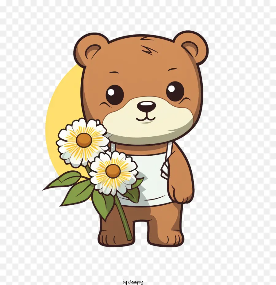 Día Del Oso De Peluche，Oso Con Girasol PNG