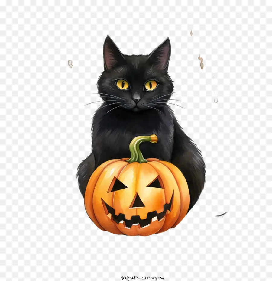 Halloween，Gato Negro PNG