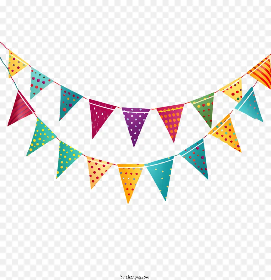 Banderines De La Fiesta，Parte Bunting PNG