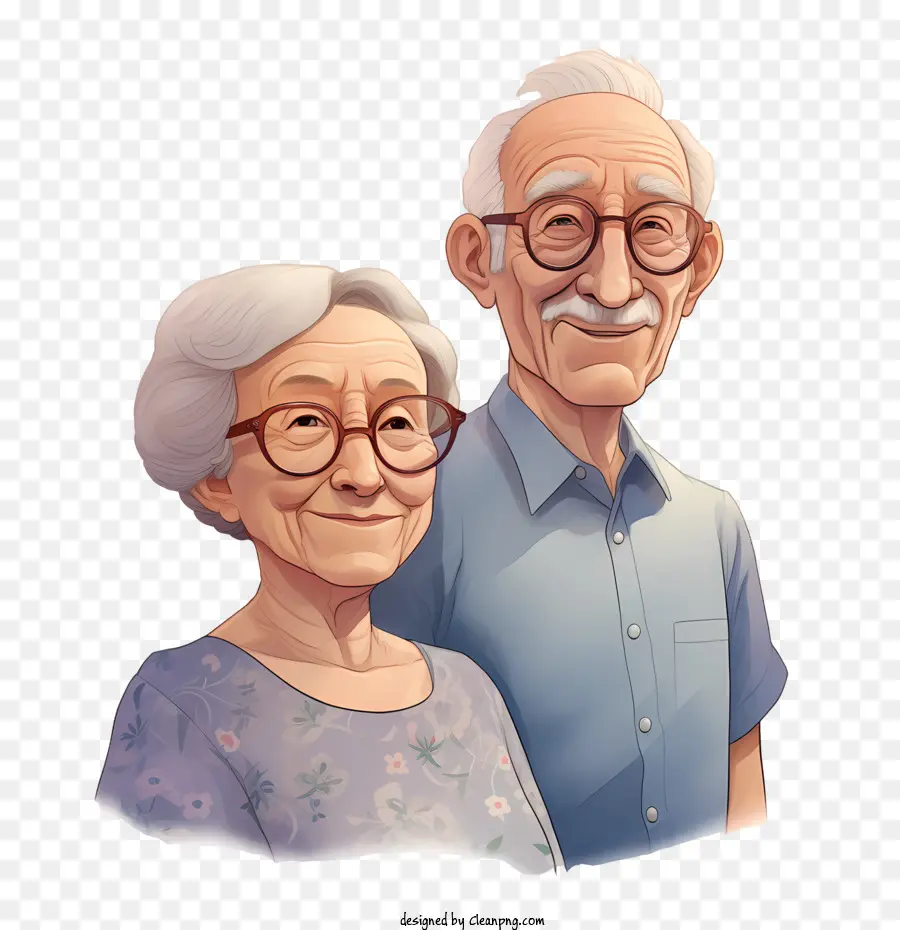 Día Internacional De Personas Mayores，Pareja De Ancianos PNG