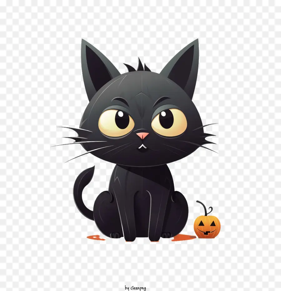 Halloween，Gato Negro PNG