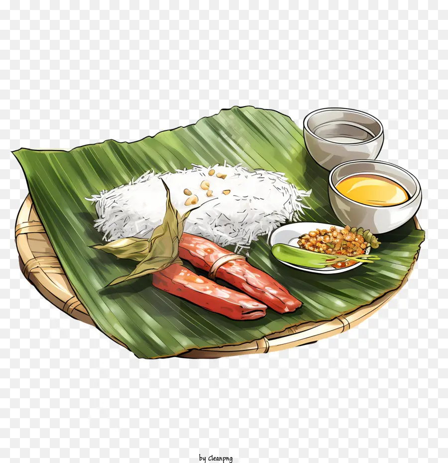 Onam Alakan Food，Hoja De Plátano PNG