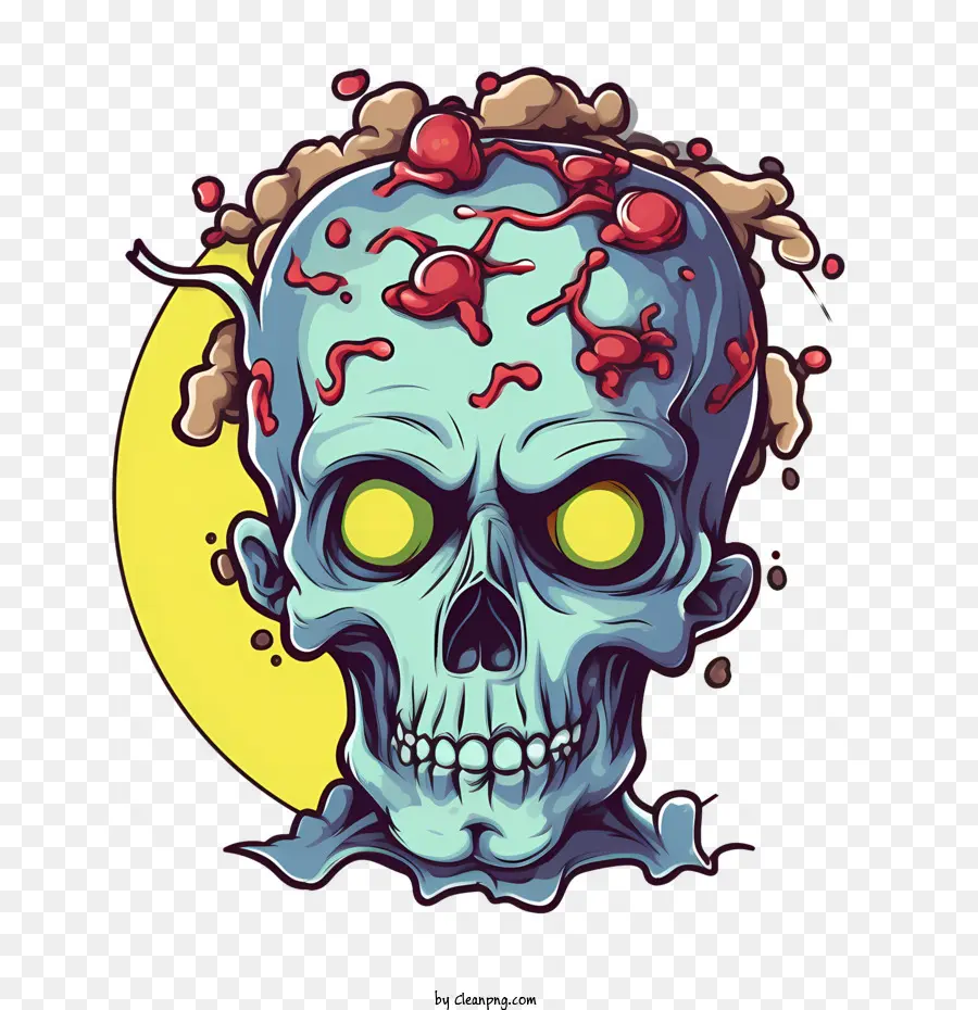 Zombie Skull，Zombie PNG