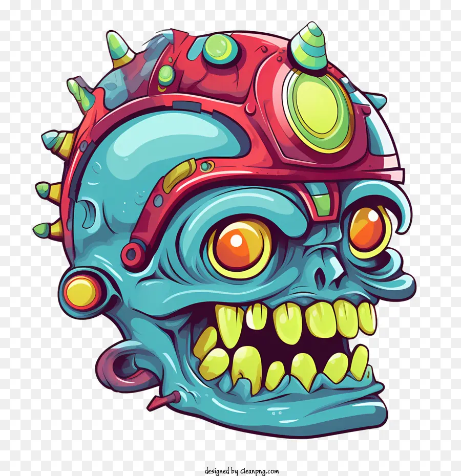 Zombie Skull，Bien PNG