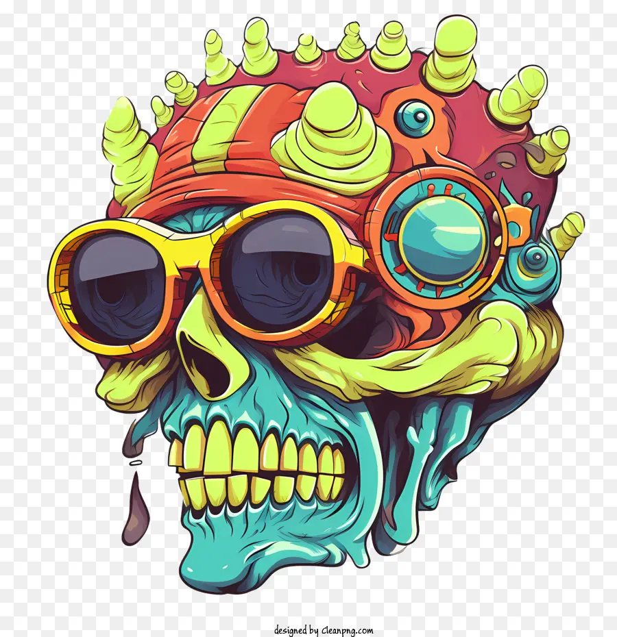 Zombie Skull，Bien PNG