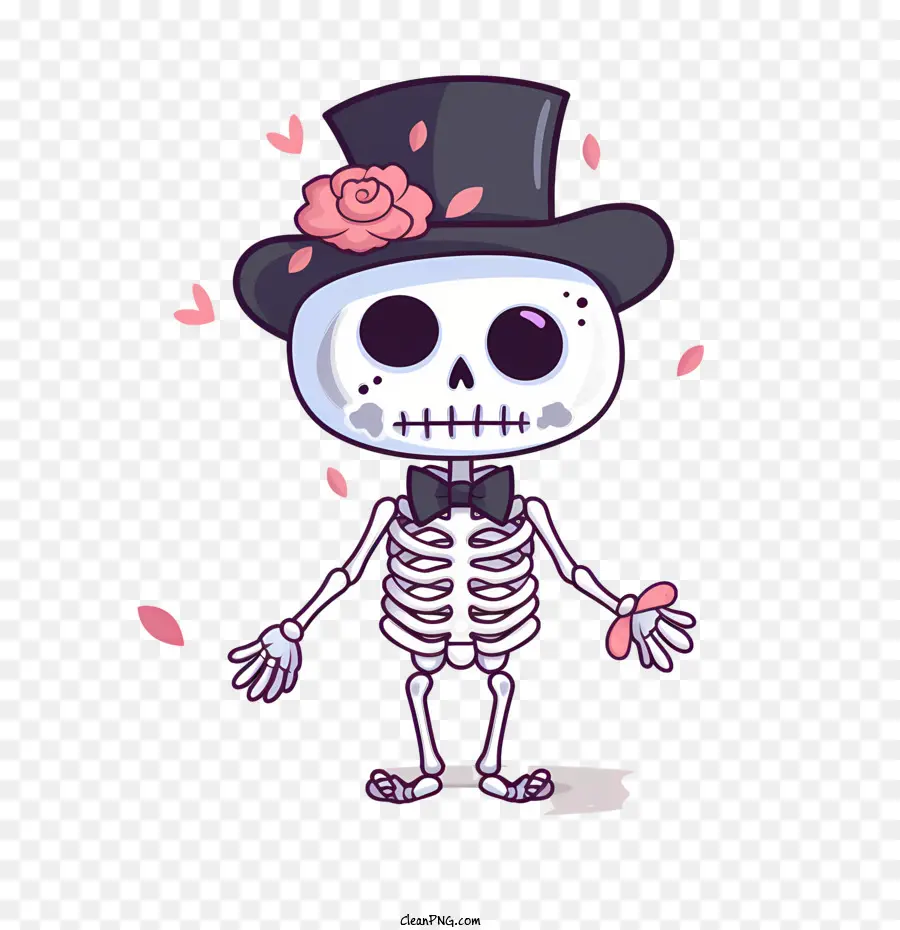 Esqueleto De Halloween，Esqueleto Con Sombrero De Copa PNG