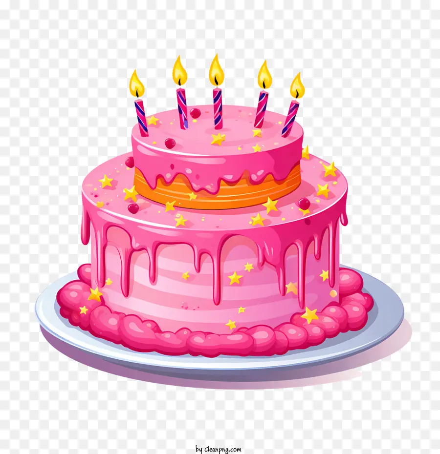 Torta De Cumpleaños，Velas PNG