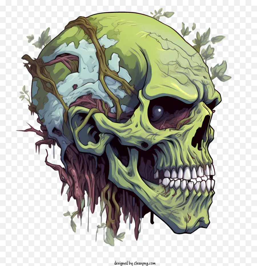 Zombie Skull，Bien PNG