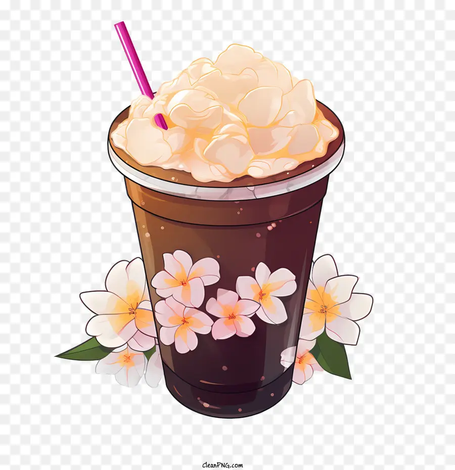 Burbuja Té Con Leche，Helado PNG