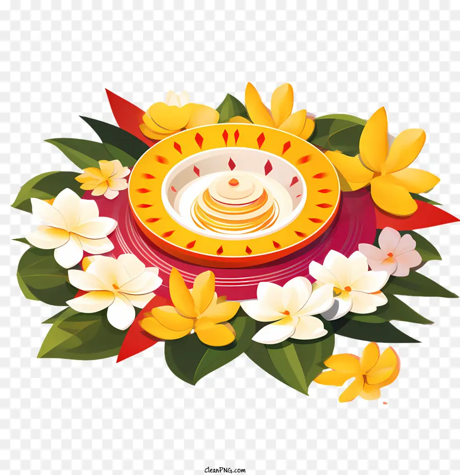 Onam，Rangoli De Flores PNG