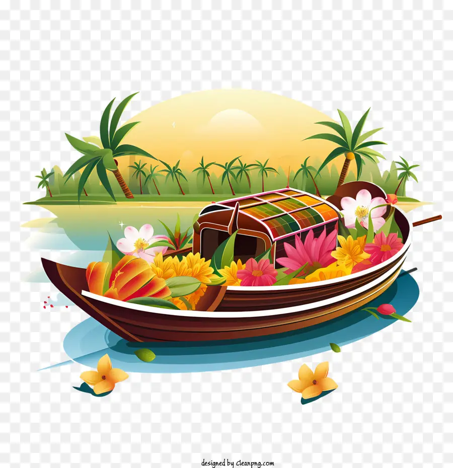 Barco Onam，Barco Decorado PNG