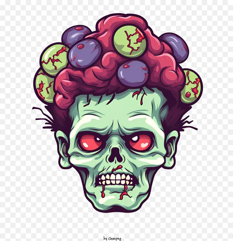 Zombie Skull，Zombie PNG
