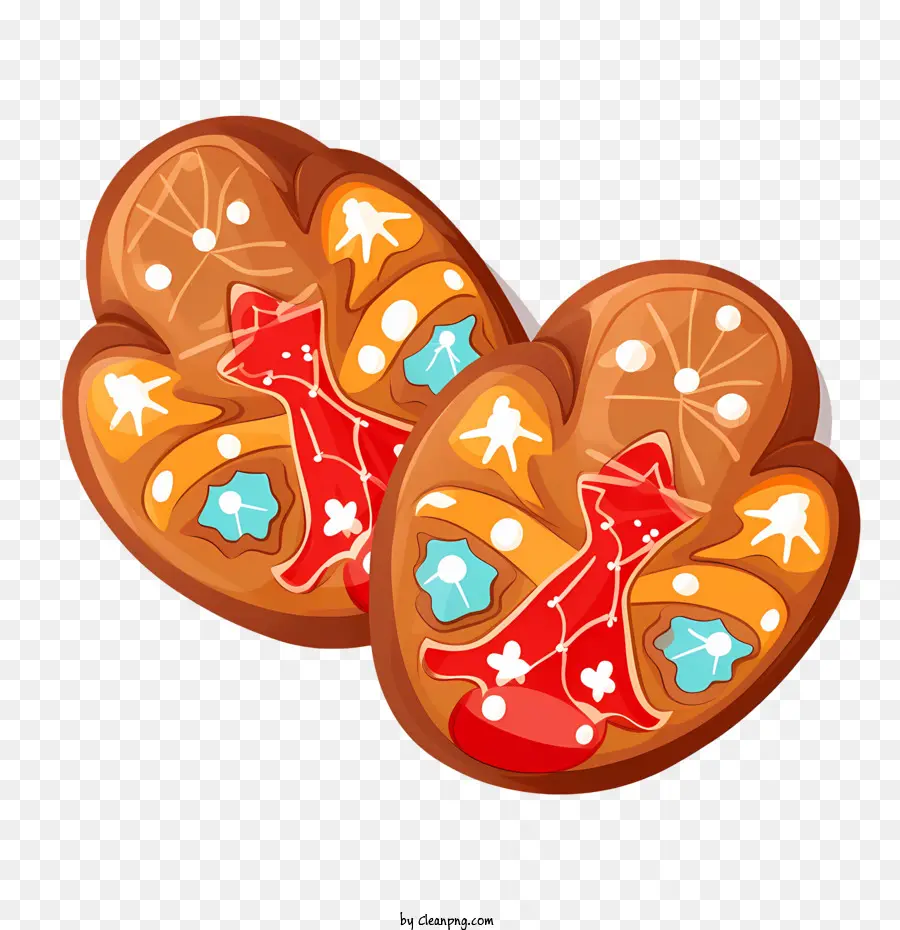 Galletas De Navidad，Con Sus Caras PNG